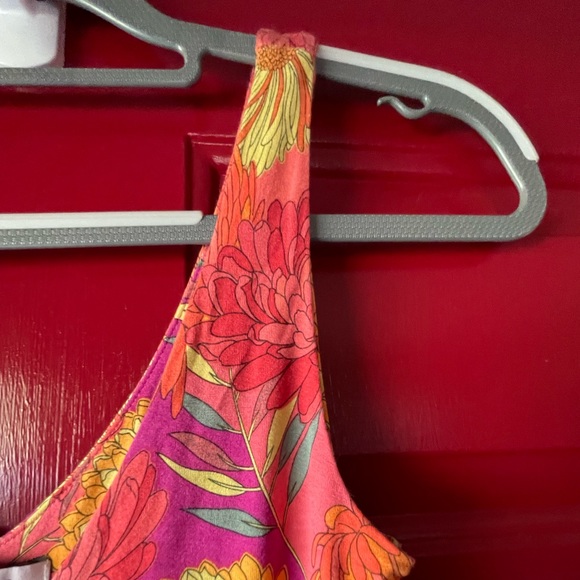 🔥Tabitha Webb Floral Soft RETRO FLORAL MOD 1960’s style Maxi Dress Pockets S - Picture 2 of 5